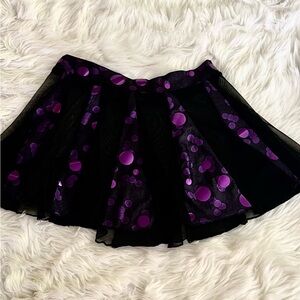 Korean-style purple sparkly skirt